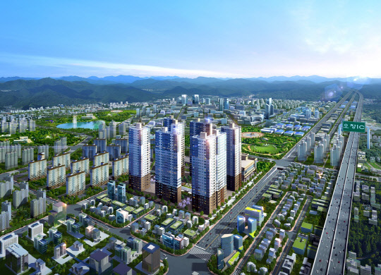 오창각리 지역주택조합 사업 조감도. 반도건설 제공